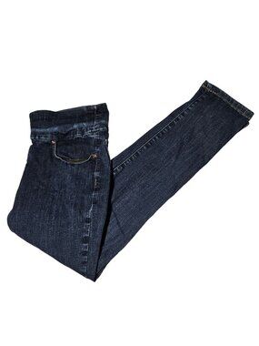 Lee Skinny Leg Mid Rise Sculpting Jeans Womens Size 32 Waist Dark Wash Denim